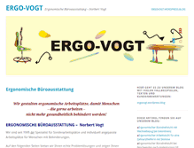 Tablet Screenshot of ergovogt.de